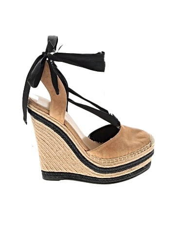 Gucci Suede Lace Up Espadrilles Wedges (view 1)