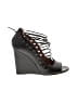 Givenchy Black Leather Strappy Ria Wedges Size EU 38 1/2 - photo 1