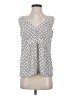 Ann Taylor LOFT 100% Polyester Silver Ivory Sleeveless Blouse Size 4 (petite) - photo 1