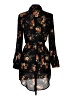 Forever 21 100% Polyester Floral Black Ivory Casual Dress Size M - photo 2
