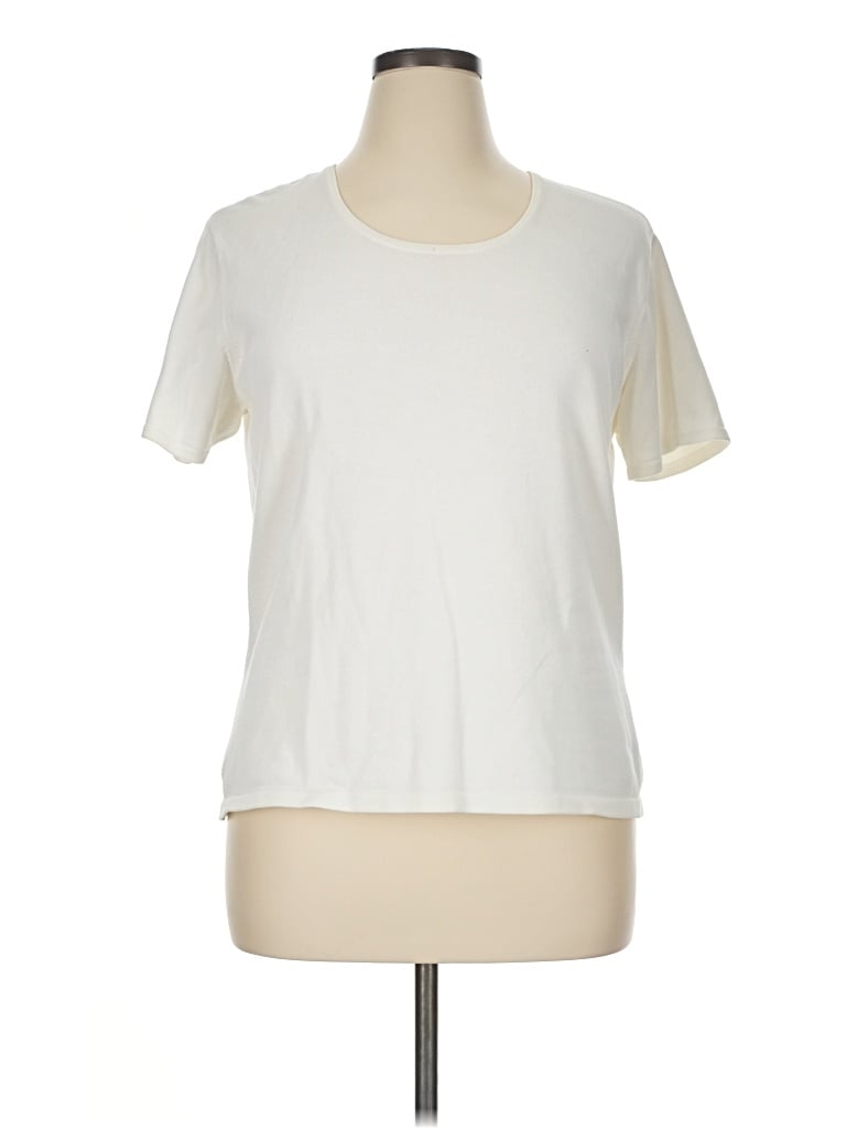 Pre-owned Talbots Short Sleeve T-shirt In Ivory