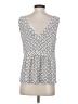 Ann Taylor LOFT 100% Polyester Silver Ivory Sleeveless Blouse Size 4 (petite) - photo 2
