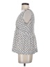 Ann Taylor LOFT 100% Polyester Silver Ivory Sleeveless Blouse Size 4 (petite) - photo 5