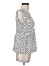Ann Taylor LOFT 100% Polyester Silver Ivory Sleeveless Blouse Size 4 (petite) - photo 4