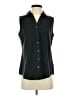 Talbots Black Sleeveless Button-Down Shirt Size 4 - photo 1