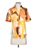 Worthington 100% Polyester Color Block Orange Short Sleeve Blouse Size XS - photo 1