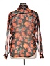 Paris Blues Floral Orange Long Sleeve Blouse Size XL (estimated) - photo 2