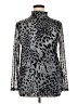 Chico's 100% Nylon Animal Print Silver Long Sleeve Turtleneck Size L - photo 1