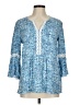 Lilly Pulitzer 100% Rayon Blue 3/4 Sleeve Blouse Size M - photo 1