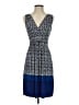 Max Studio Print Blue Casual Dress Size S - photo 1