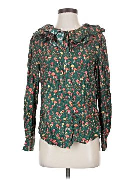 J.Crew Collection Long Sleeve Silk Top (view 1)