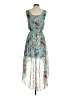 Forever 21 100% Polyester Floral Blue Teal Casual Dress Size S - photo 2