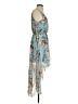 Forever 21 100% Polyester Floral Blue Teal Casual Dress Size S - photo 4