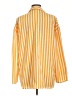 Shein Stripes Yellow 3/4 Sleeve Blouse Size 12 - photo 2