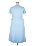 Real Essentials Solid Blue Casual Dress Size XXL - photo 2
