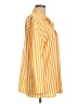 Shein Stripes Yellow 3/4 Sleeve Blouse Size 12 - photo 4