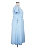 Real Essentials Solid Blue Casual Dress Size XXL - photo 4