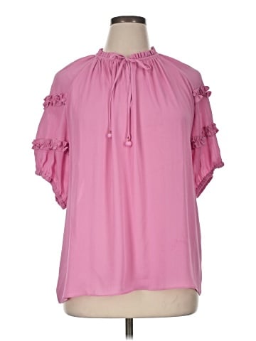 Rose + Olive Short Sleeve Blouse (view 1)