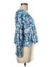 O'Neill 100% Viscose Blue 3/4 Sleeve Blouse Size M - photo 4