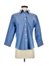 L.L.Bean 100% Cotton Blue 3/4 Sleeve Button-Down Shirt Size 0 - photo 1