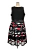 Carmen Marc Valvo Graphic Black Cocktail Dress Size 22 - photo 1
