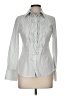 Tahari Silver Long Sleeve Blouse Size M (estimated) - photo 1