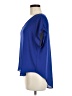 Lush 100% Polyester Blue Short Sleeve Blouse Size M - photo 5