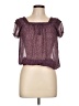 Mossimo Supply Co. 100% Polyester Purple Short Sleeve Blouse Size L - photo 1