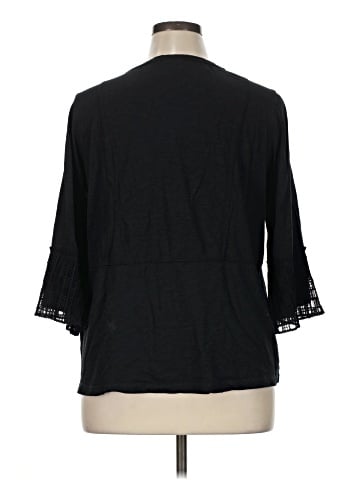 LOGO by Lori Goldstein 3/4 Sleeve Top (view 2)