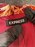 Express 100% Polyester Tropical Burgundy Cocktail Dress Size S - photo 7
