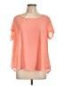 Torrid 100% Polyester Orange Short Sleeve Blouse Size Lg Plus (0) - photo 1