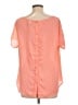 Torrid 100% Polyester Orange Short Sleeve Blouse Size Lg Plus (0) - photo 2