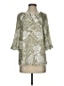 Calvin Klein 100% Polyester Green 3/4 Sleeve Blouse Size S - photo 1