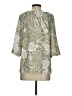 Calvin Klein 100% Polyester Green 3/4 Sleeve Blouse Size S - photo 2