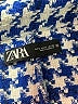 Zara Houndstooth Blue Jacket Size XL - photo 6