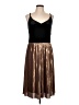 Luxology 100% Polyester Metallic Brown Cocktail Dress Size 10 - photo 1