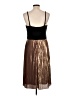 Luxology 100% Polyester Metallic Brown Cocktail Dress Size 10 - photo 2
