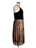 Luxology 100% Polyester Metallic Brown Cocktail Dress Size 10 - photo 4