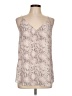 Ann Taylor LOFT 100% Polyester Tan Sleeveless Blouse Size L - photo 1