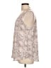 Ann Taylor LOFT 100% Polyester Tan Sleeveless Blouse Size L - photo 5