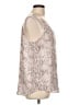 Ann Taylor LOFT 100% Polyester Tan Sleeveless Blouse Size L - photo 4