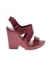 Melissa Solid Burgundy Wedges Size 8 - photo 1