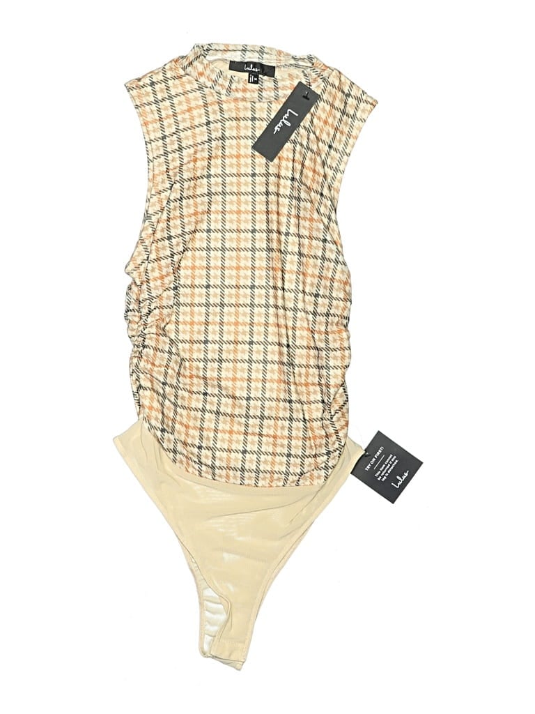 Pre-owned Lulus Sleeveless Blouse In Tan