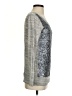 J.Crew Collection 100% Cotton Metallic Silver Pullover Sweater Size XS - photo 4