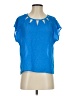 Forever 21 100% Polyester Blue Short Sleeve Blouse Size S - photo 1