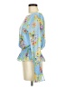 WAYF 100% Polyester Blue 3/4 Sleeve Blouse Size M - photo 5