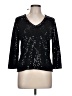 Talbots Black 3/4 Sleeve Top Size Lg Petite - photo 1