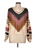 Saltwater LUXE 100% Acrylic Chevron-herringbone Brown Pullover Sweater Size L - photo 1