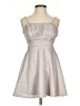 Mi ami 100% Polyester Metallic Silver Cocktail Dress Size XS - photo 1