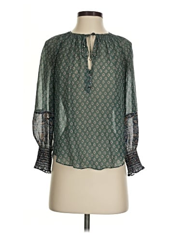 Veronica Beard Long Sleeve Silk Top (view 1)